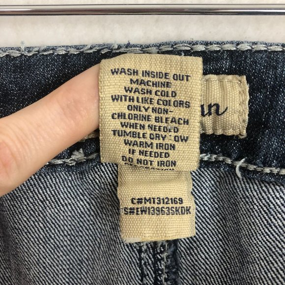 Earl Jean Women's Size 8 Dark Wash Blue Denim Embellished Skinny Jeans - Picture 11 of 11